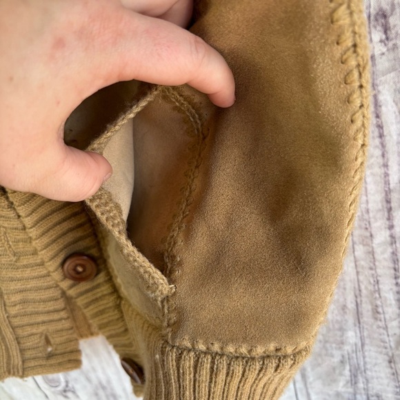 Vintage hooded patchwork western 100% shell split cowhide leather vest medium - Picture 4 of 9
